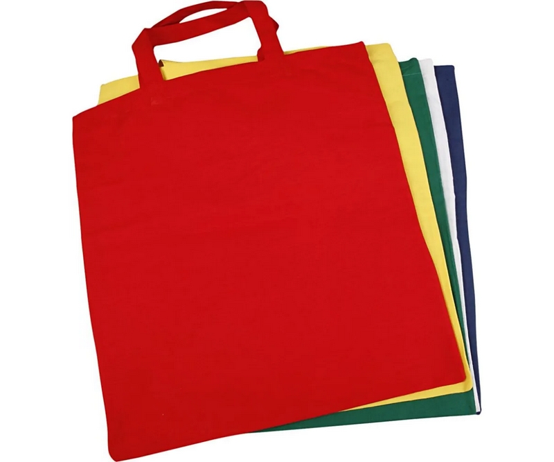 Mulepose med kort hank 38 x 42cm - vælg imellem 5 farver