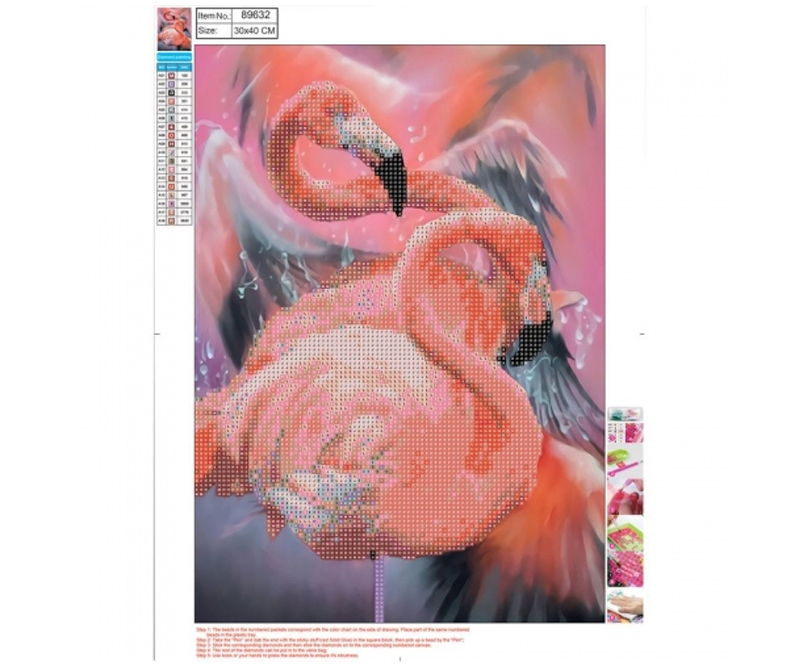 Diamond Painting Kit Flamingoer - 40x30cm