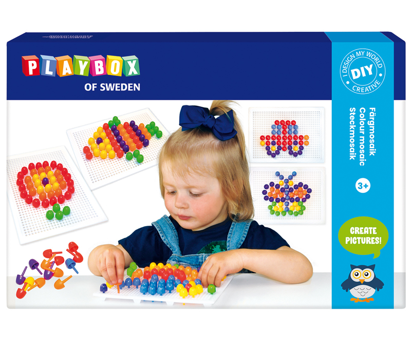 Playbox - Kreativt sæt, farve mosaik