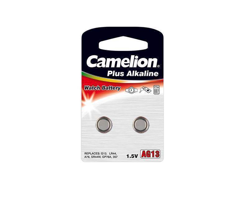 Camelion LR44 / AG13 1,5V Alkaline Plus batterier (2 stk)