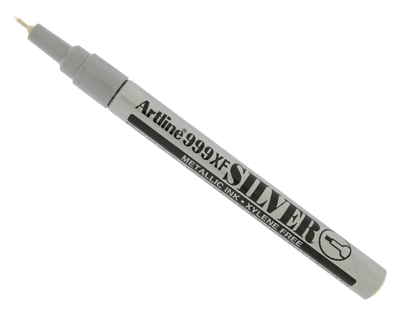 Artline Metallic Marker 999XF 0.8 mm rund fiberspids - Sølv
