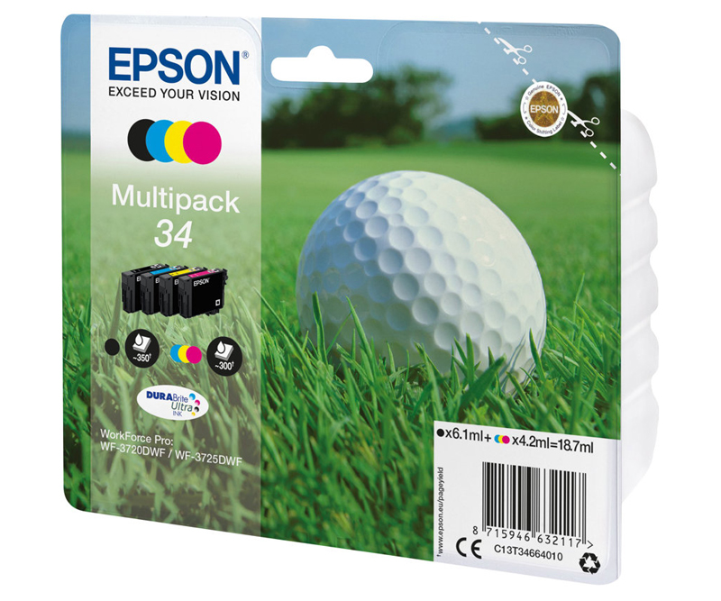 Epson 34 - Multipack Sort Gul Cyan Magenta