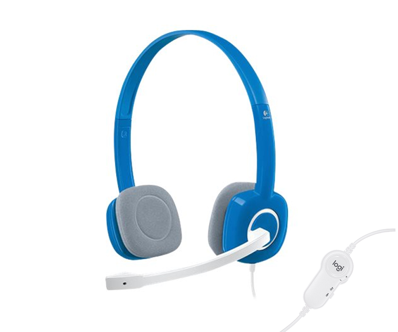 Logitech Stereo H150 Headset - Blå og hvid
