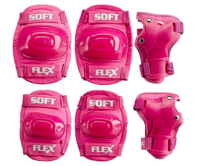 California Pink håndleds-, albue- og knæbeskyttere - Str XS - max 25 kg
