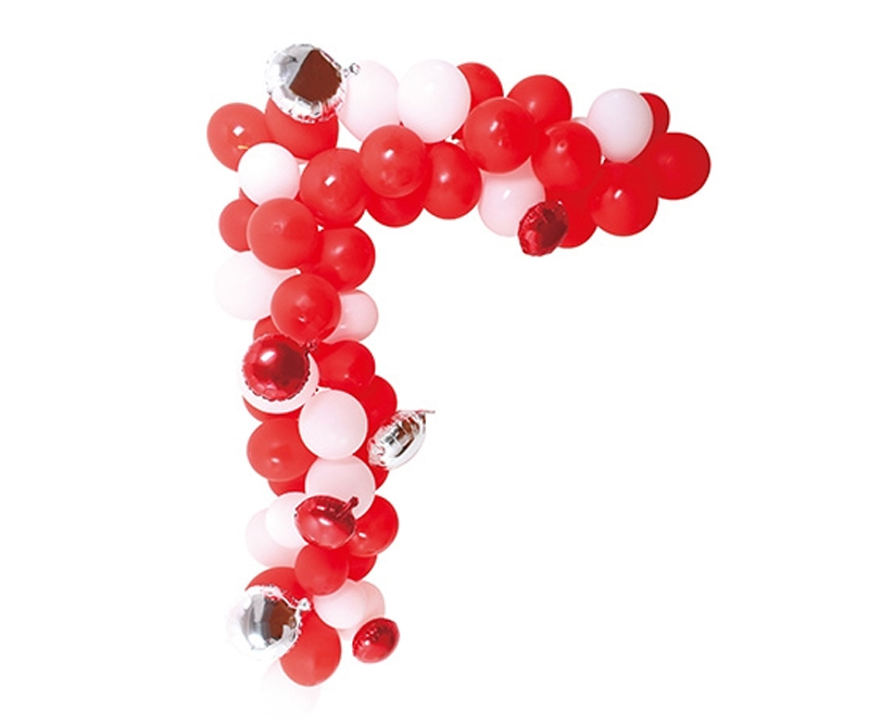 Ballonbue - Rød/Hvid - 70 stk balloner