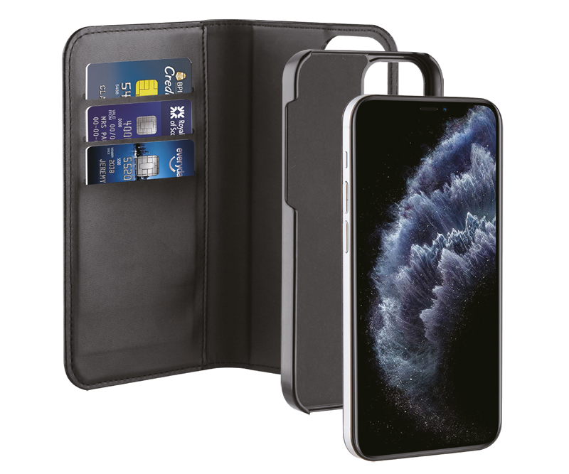 Vivanco 2 i 1 Wallet Case iPhone 12 / 12 Pro - Sort