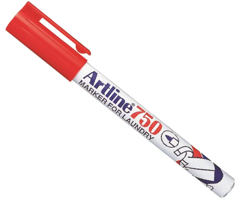 Artline 750 Tekstil Marker 0,7 mm rund spids - Rød
