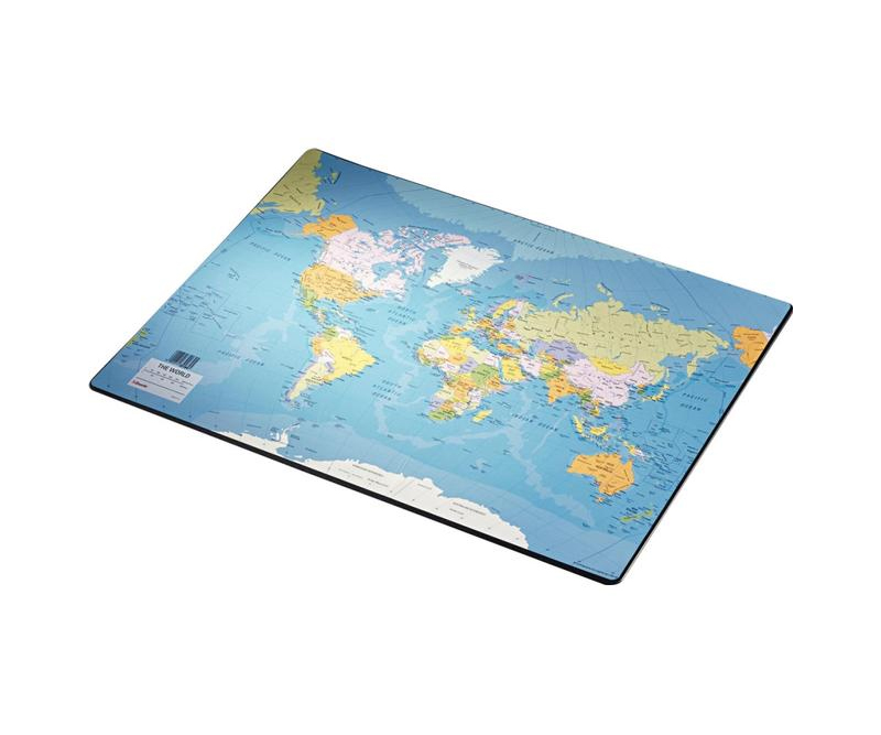 Esselte skriveunderlag med verdenskort 40x53 cm