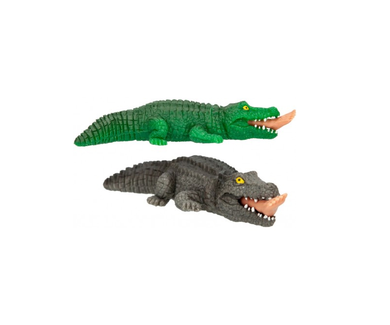 Dino World klemme krokodille - assorteret farver