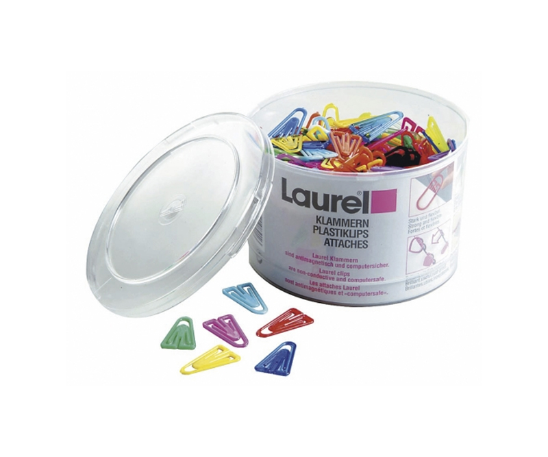 Plastikclips Laurel 35 mm - 200 stk - assorteret farver