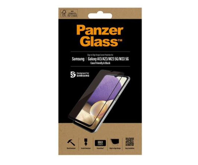 PanzerGlass Samsung Galaxy A13/A23/M23 5G/M33 5G - Sort (Cover venlig)
