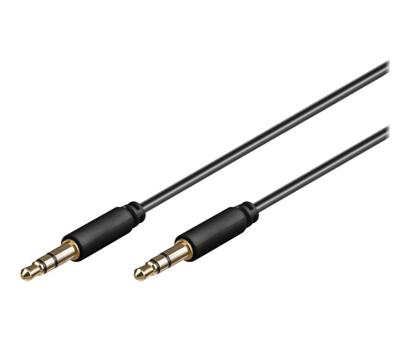 Goobay Audio cable 3m slim 3.5 mm stereo jack sort