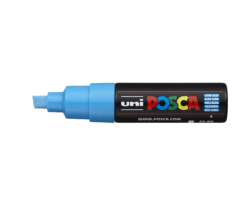 POSCA Tus PC-8K - 8 mm - Chisel tip - Light blue