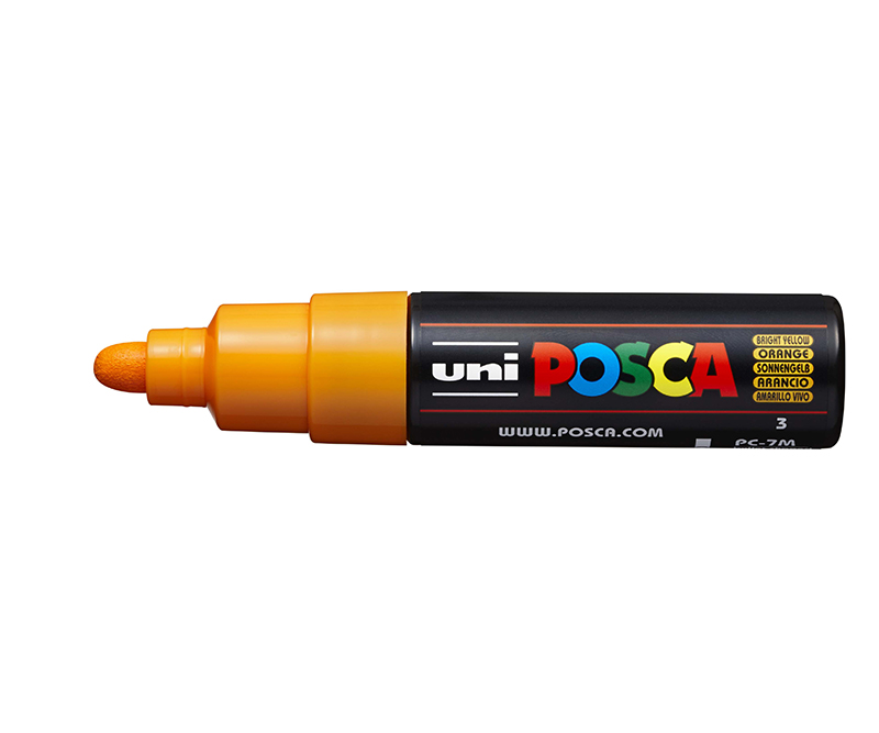 POSCA Tus PC-7M - 4,5 - 5,5 mm - Bullet tip - Bright yellow