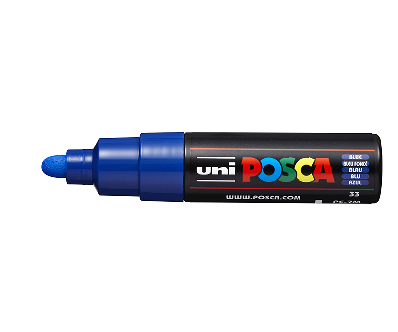 POSCA Tus PC-7M - 4,5 - 5,5 mm - Bullet tip - Blue