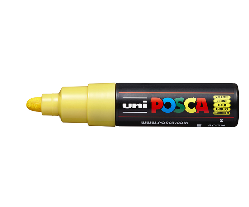POSCA Tus PC-7M - 4,5 - 5,5 mm - Bullet tip - Yellow