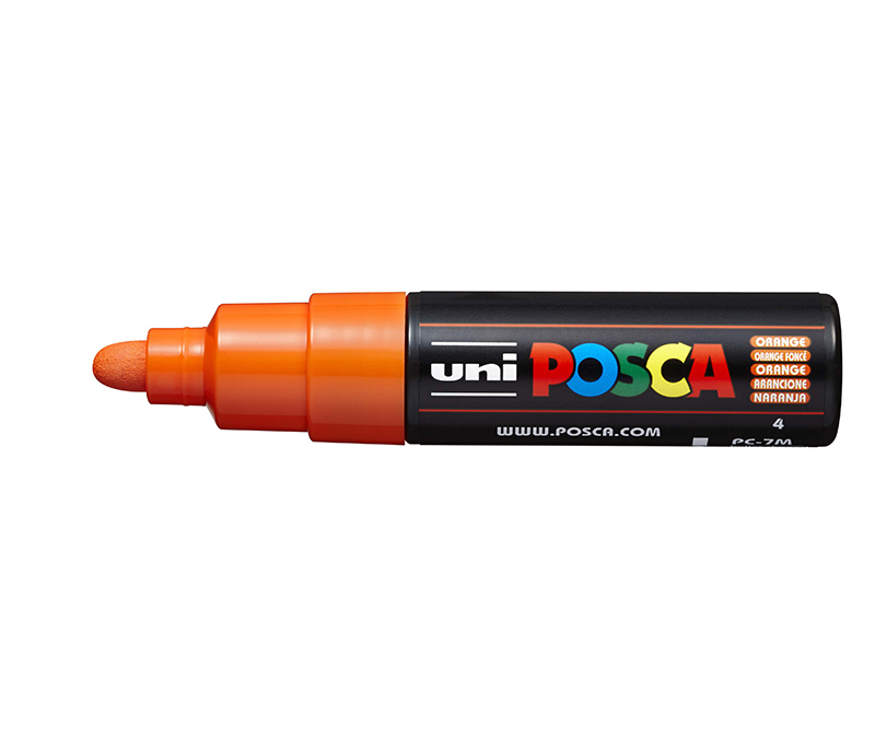 POSCA Tus PC-7M - 4,5 - 5,5 mm - Bullet tip - Orange
