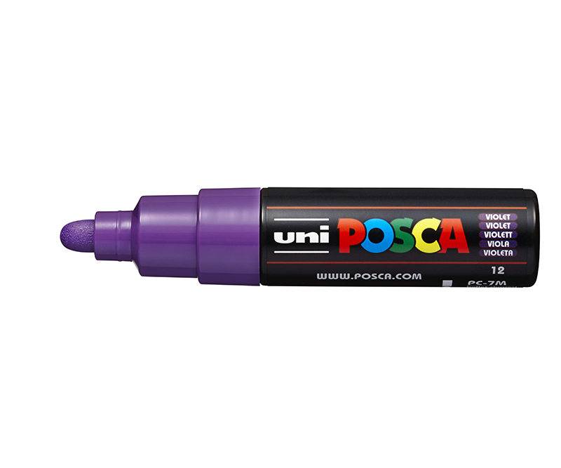POSCA Tus PC-7M - 4,5 - 5,5 mm - Bullet tip - Violet