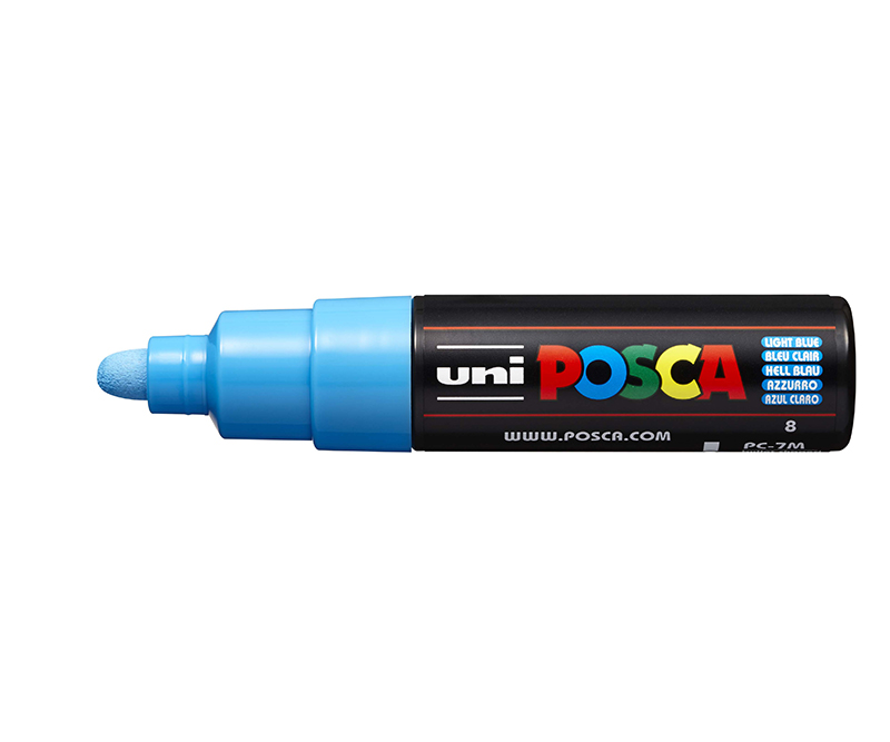 POSCA Tus PC-7M - 4,5 - 5,5 mm - Bullet tip - Light blue