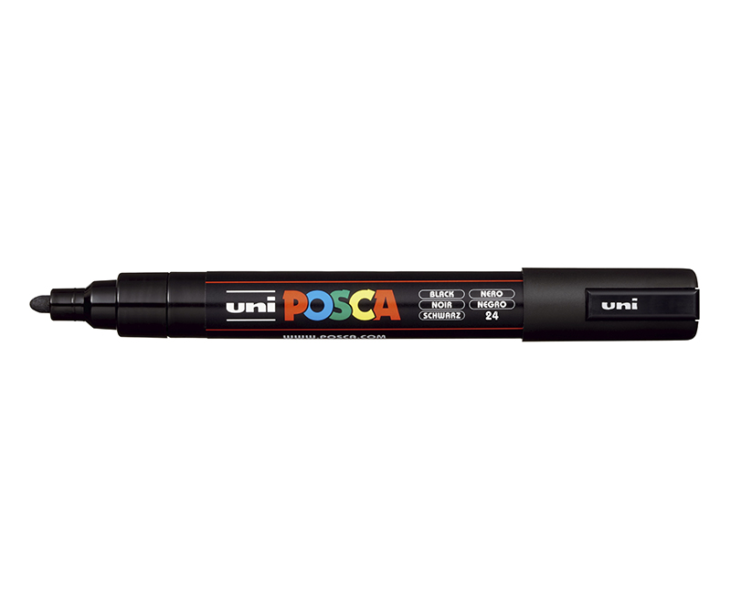 POSCA Tus PC-5M - 1,8 - 2,5 mm - Medium - Black