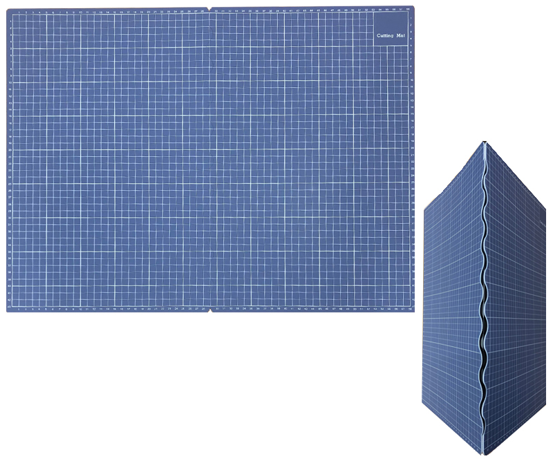 Foldbar skæreplade 30/60 x45 cm - Dueblå