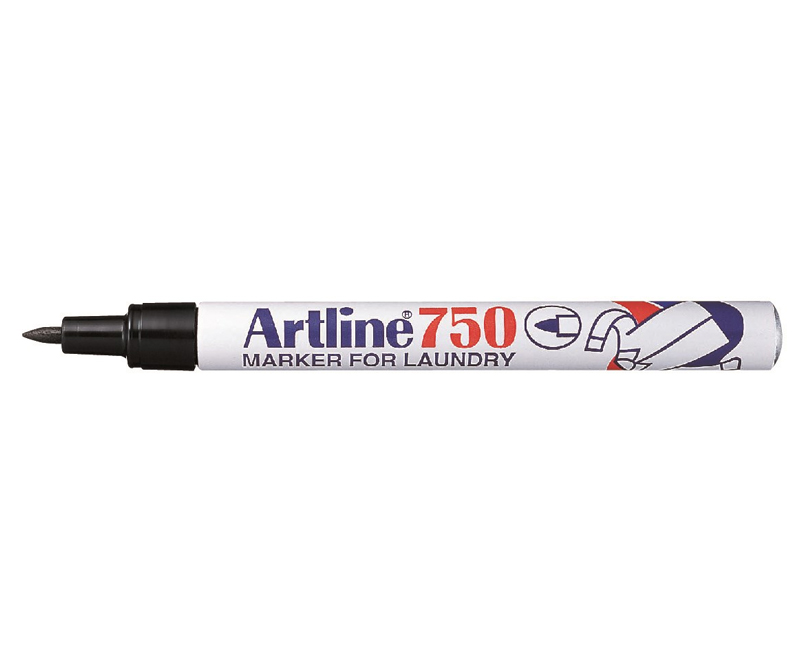 Artline 750 Tekstil Marker 0,7 mm rund spids - Sort