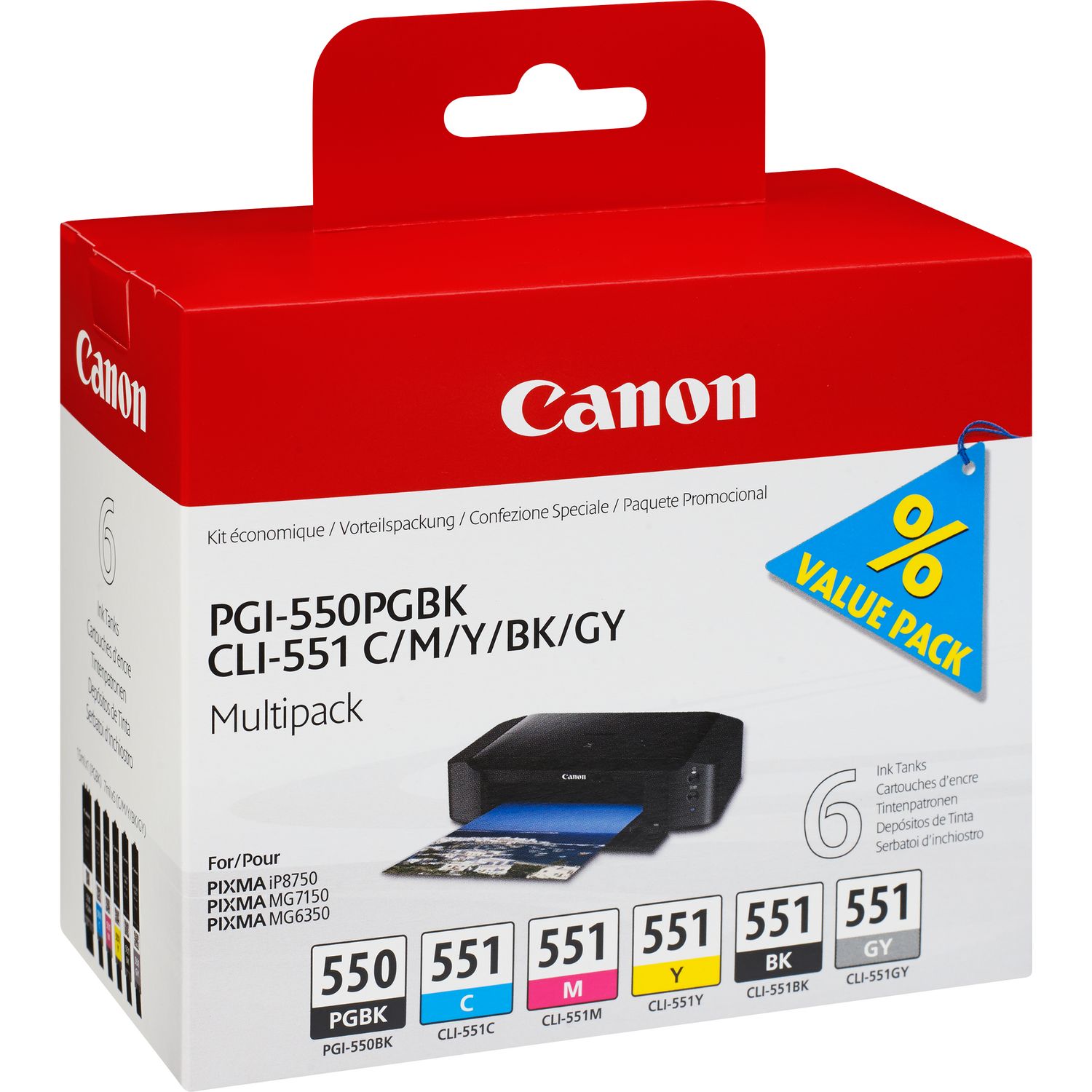 Canon PGI-550/CLI-551 6-Pack