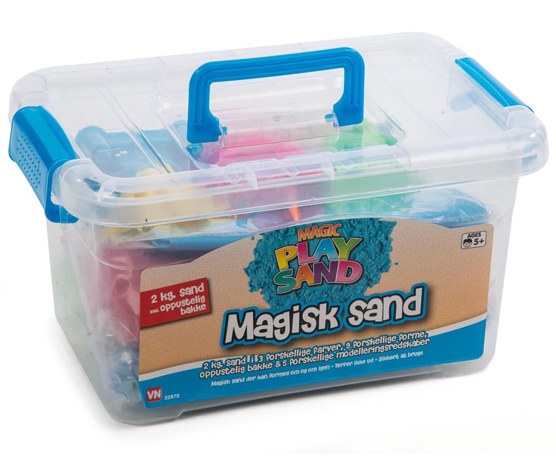 Magisk sand i praktisk kuffert