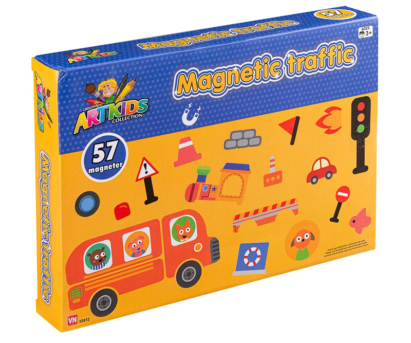 Magnetisk trafiksæt - 57 magnet dele