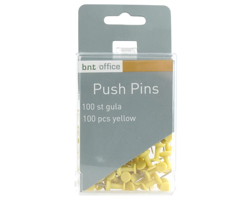 Tegnestifter/Push-pins 100 stk - Gul