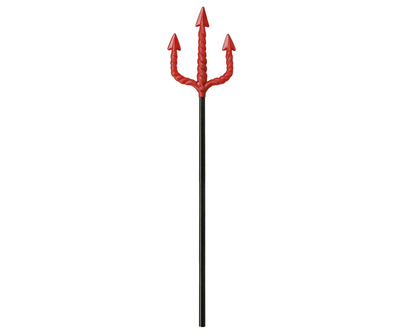 Djævlefork rød og sort - 120 cm