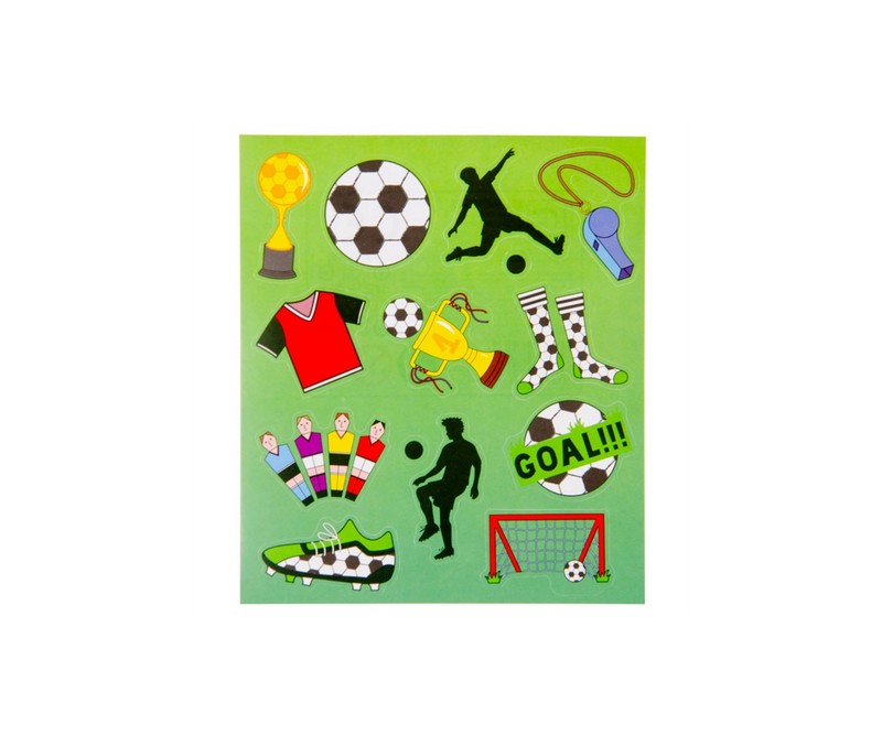 stickers - Fodbold, ark med 12 stk. (LG8556)
