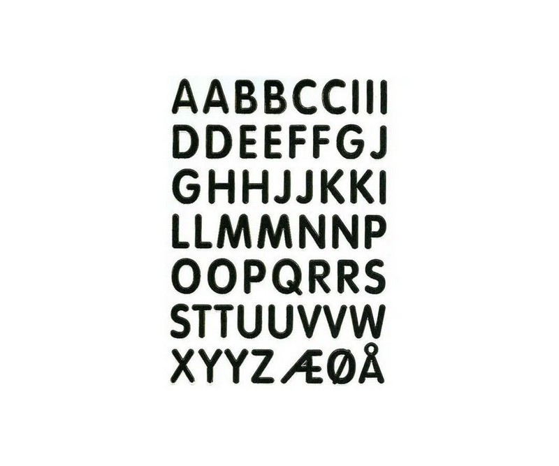 Alfabet stickers - med guldkant  (no. 45)
