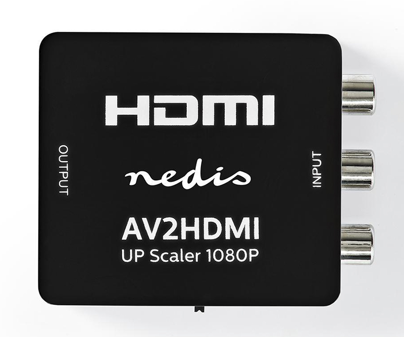 Nedis HDMI Converter 3x RCA Hun, HDMI Output, 1-vejs, 1080p, 1.65 Gbps, ABS, Antracit